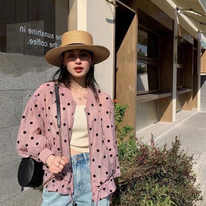 Sheer Mesh Summer Jacket in Pink