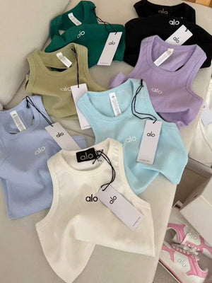 Sporty Crop Top Yoga Tennis Goft Pickleball