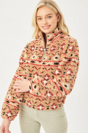 Aztec Print Casual Sweater