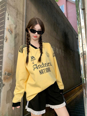 Yellow Cute Sweatshirt