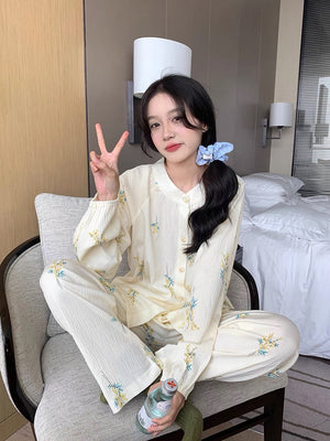 Light Yellow Pajamas Sleepwear #43