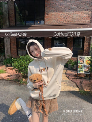 Embroiled Cute Bear Hoodie