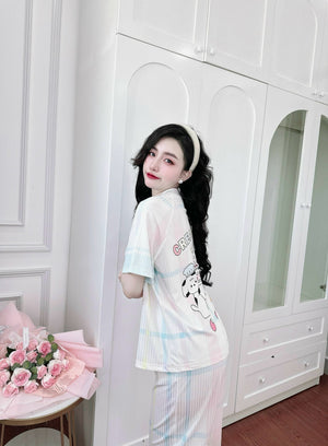 PJ16 2pcs/ Set Thun Tăm Hoạ Tiết Dễ Thương Pajama