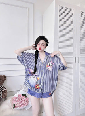 Halloween Ghost Short Pajamas Set