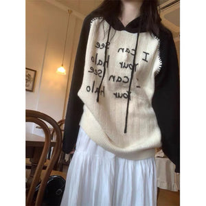 Cute Black and White Hoodie