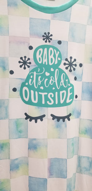 Baby It's Cold Outside T-shirt Tee Dress