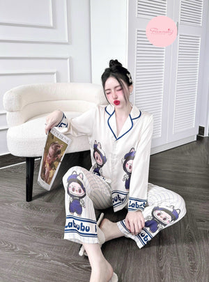 Labubu Long Sleeved Shirt Long Pants Pj Set