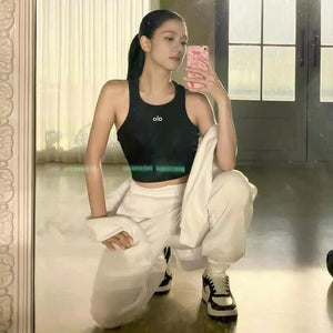 Sporty Crop Top Yoga Tennis Goft Pickleball