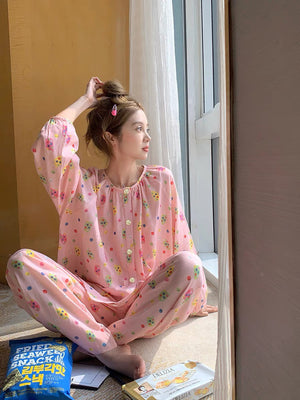 (PJ44) Pink Pajamas Sleepwear
