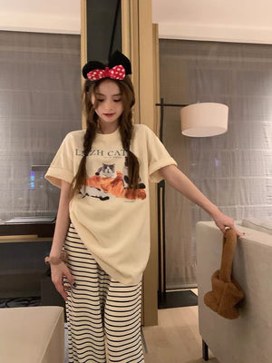 Cute Kitty Top and Pants SET
