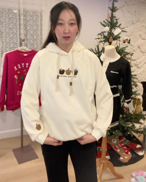 Embroiled Cute Bear Hoodie