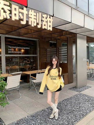 Yellow Cute Sweatshirt