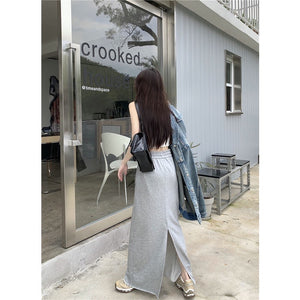 Cool Long Skirt - Grey
