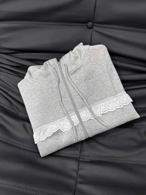 Lace Soft Hoodie Jacket