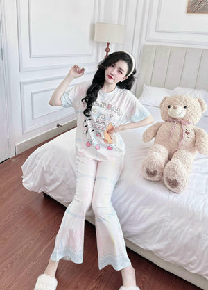 PJ16 2pcs/ Set Thun Tăm Hoạ Tiết Dễ Thương Pajama