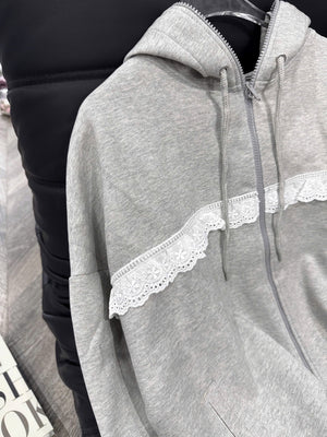 Lace Soft Hoodie Jacket