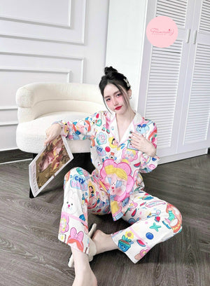 (90-120 lbs) Crybaby Long Sleeved Shirt Long Pants Pj Set