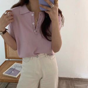 Polo Short Sleeved T-shirt Top