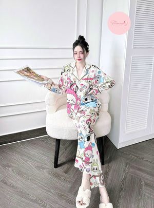 Labubu Long Sleeved Shirt Long Pants Pj Set