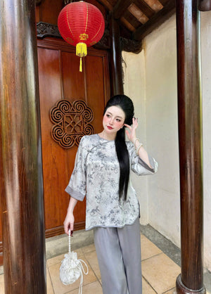 L14 Lam Áo Gấm Quần Lụa