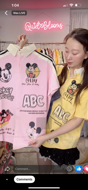 N15 Tee Top in Shirt Style in Yellow