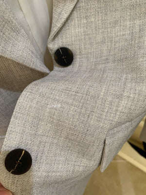 Grey Comfortable Cozy Blazer Vest