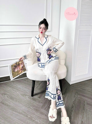 Labubu Long Sleeved Shirt Long Pants Pj Set