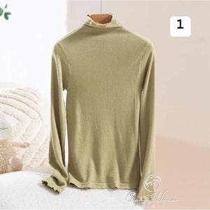 Warm Crew Neck Long-Sleeve Top