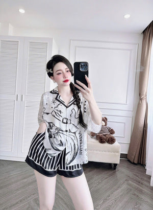 Halloween BOO! Short Pajamas Set