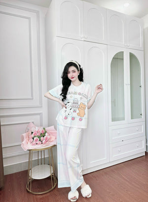 PJ16 2pcs/ Set Thun Tăm Hoạ Tiết Dễ Thương Pajama