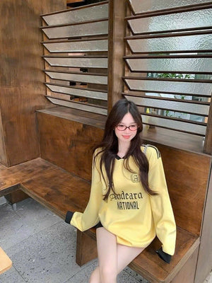 Yellow Cute Sweatshirt