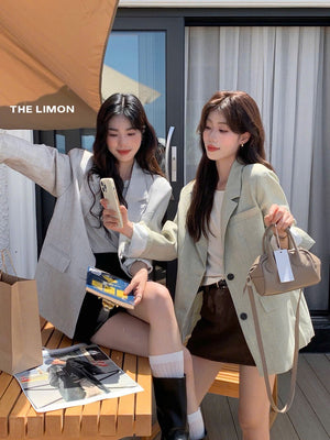 Grey Comfortable Cozy Blazer Vest