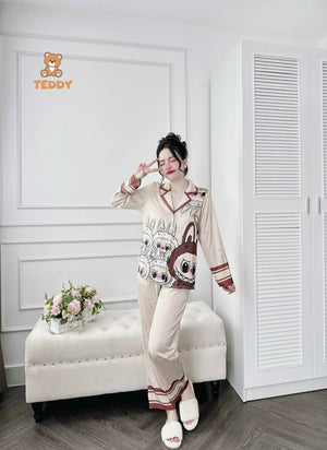 Labubu Long Sleeved Shirt Long Pants Pj Set