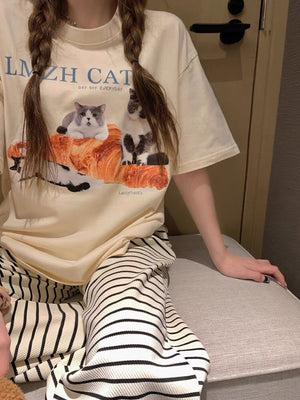 Cute Kitty Top and Pants SET