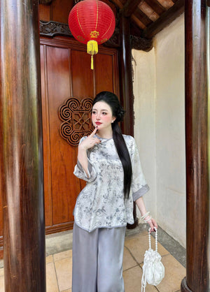 L14 Lam Áo Gấm Quần Lụa