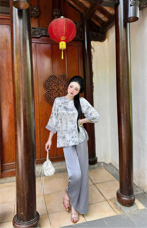 L14 Lam Áo Gấm Quần Lụa