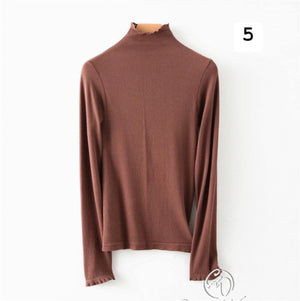 Warm Crew Neck Long-Sleeve Top