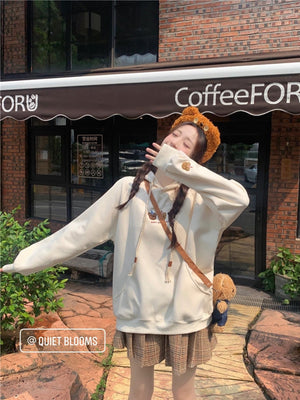 Embroiled Cute Bear Hoodie