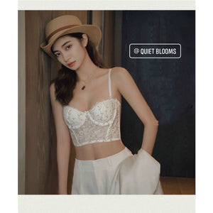 Embroidered Flowers Bra Bralette