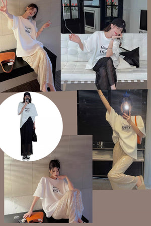 Outfits - Tshirt and Bling Bling Skirt