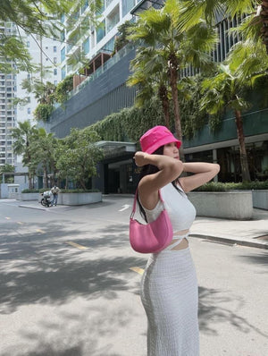 White Set of 2pc - Crop Top and Skirt