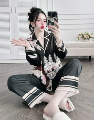 Labubu Long Sleeved Shirt Long Pants Pj Set