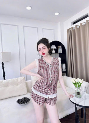 (90-120 lbs) Sleevelessed Kate Pajama Set