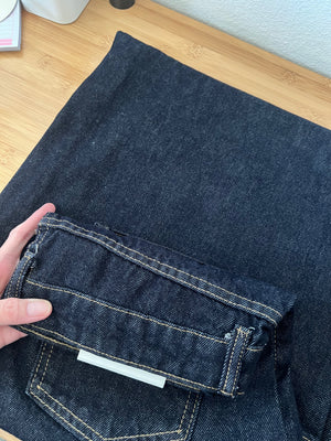 High Waisted Wide Leg Straight Jeans