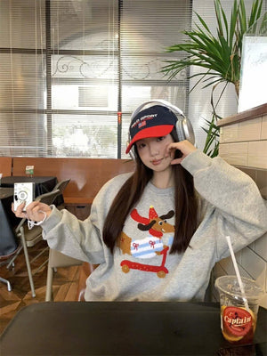 Doggie on Skateboard Festive Sweater