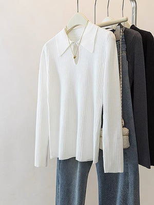 Basic Front Cutout Peekaboo Long Sleeves Top