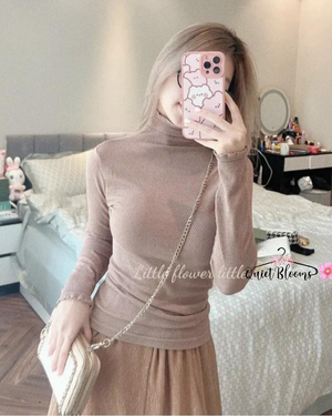 Warm Crew Neck Long-Sleeve Top