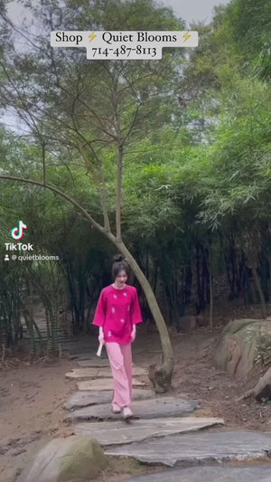 P01 - Pháp Phục Lam Voan Tơ Thêu Cao Cấp