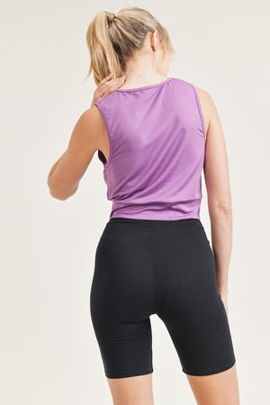 Twist Crop Top - Violet