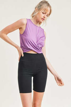Twist Crop Top - Violet